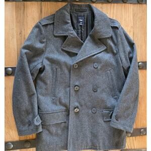 Gap Factory Men's Gray Wool Pea Coat sz M